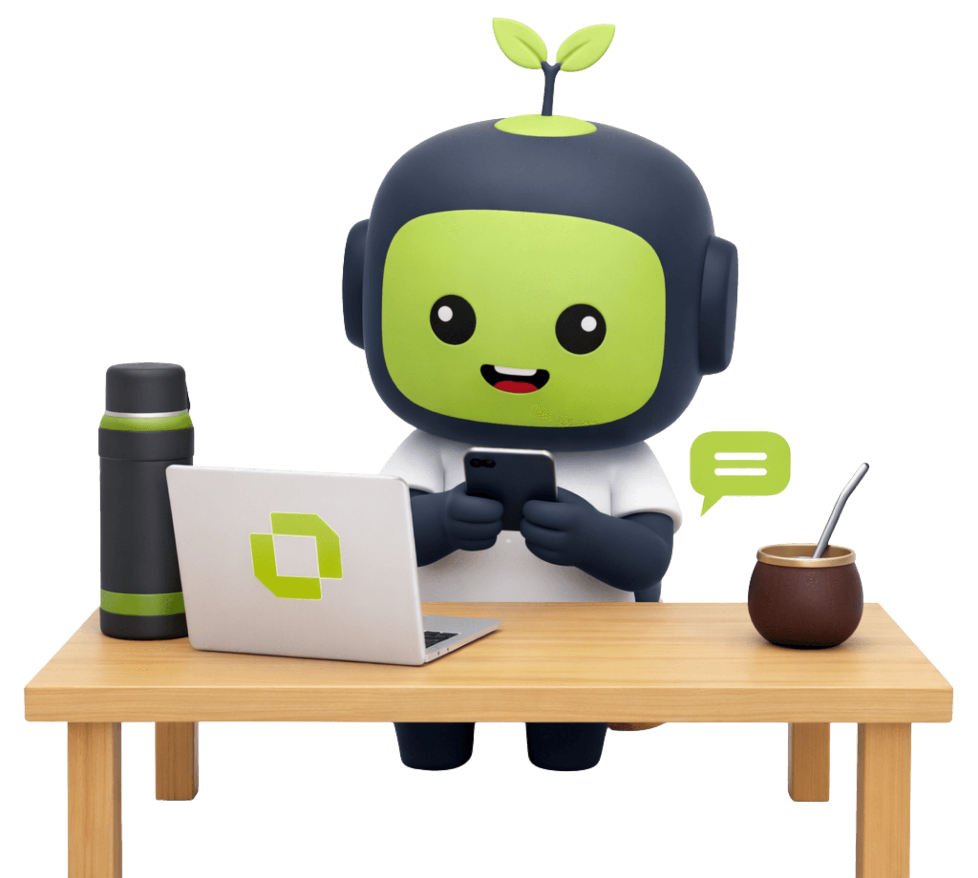 Mascota Harvi lista para ayudarte